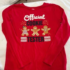 Holiday Time Red 'Official Cookie Tester' Kids Long Sleeve Shirt